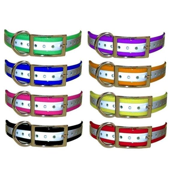 Grain Valley Dog Supply Grain Valley Strap1-RefGrn 1 in. Universal Reflective Strap - Reflective Green Strap1-RefGrn